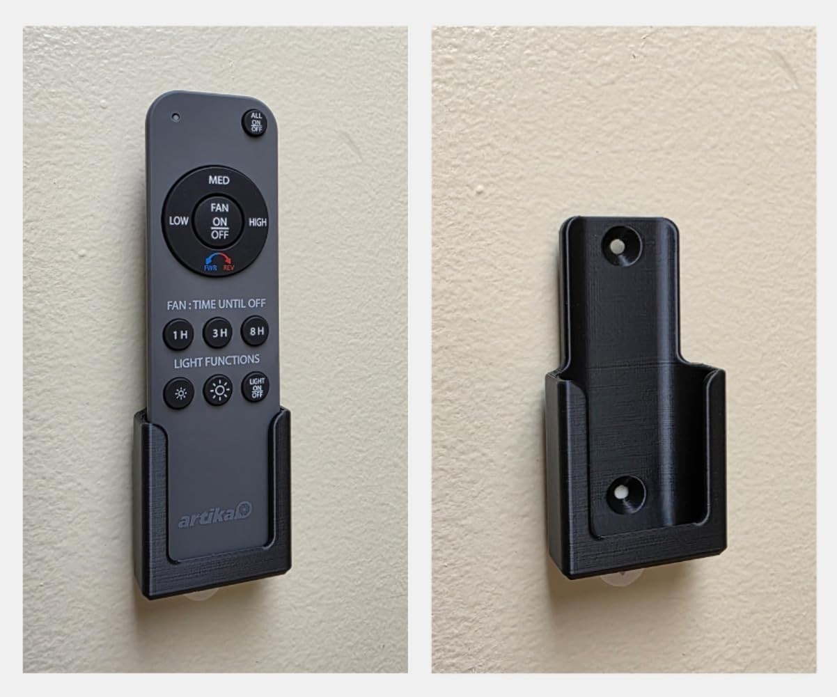 Fan Remote Holder Wall Mount Bracket for Artika Austin Edwin Ceiling Fan Black