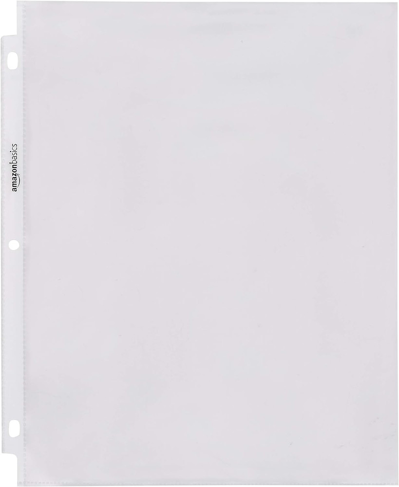 Heavy Duty Non-Glare Sheet Protector for Documents, 3 Ring Binder, Top Loading,