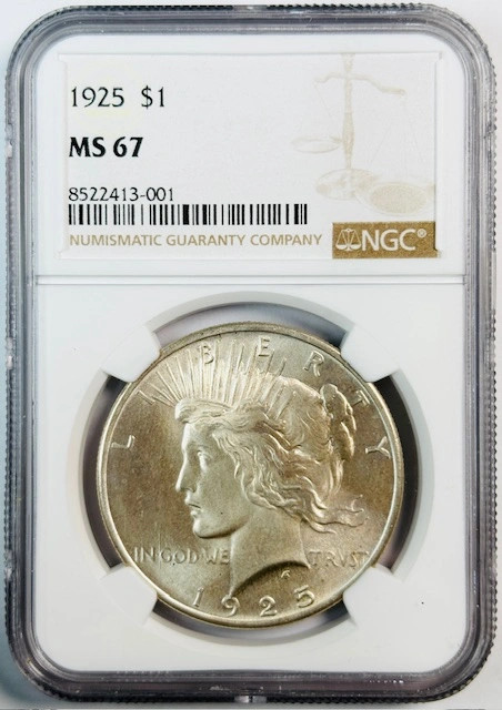 1925 Peace Dollar NGC MS-67