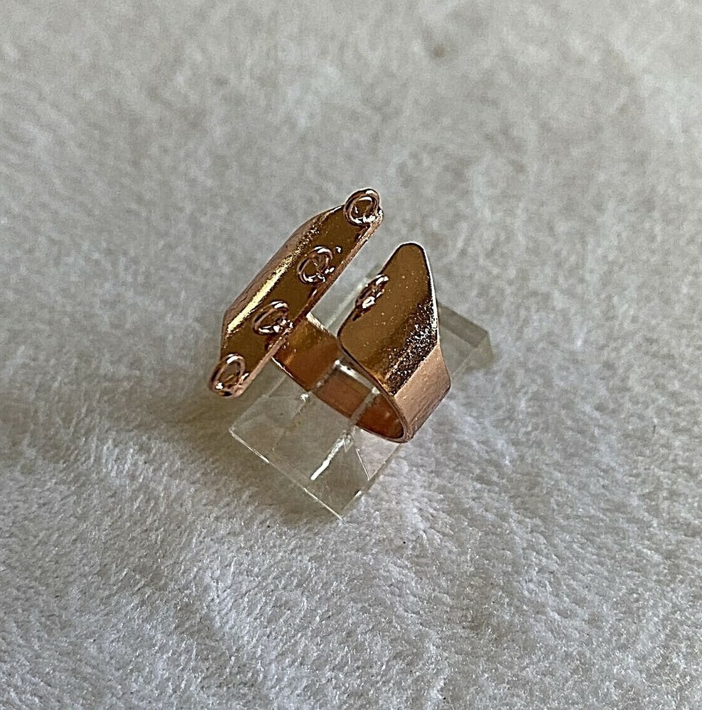 24 pcs ~ Copper Adjustable Ring Blanks with 5 Loops