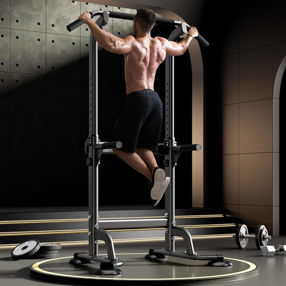 Pull Up Station, Power Tower, Strength Training Dip Stands Portable Pull-up Bar