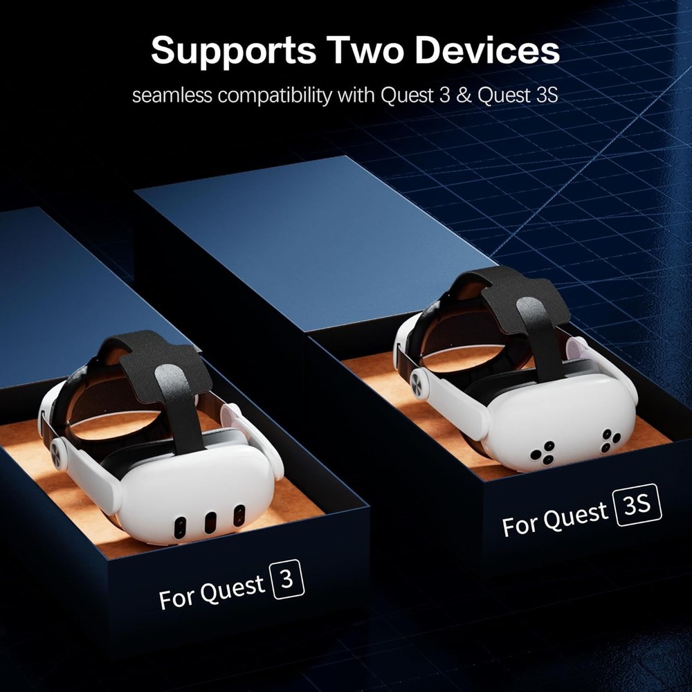 For Meta Oculus Quest 3/3S - Adjustable Replacement VR Headset Strap Accessories