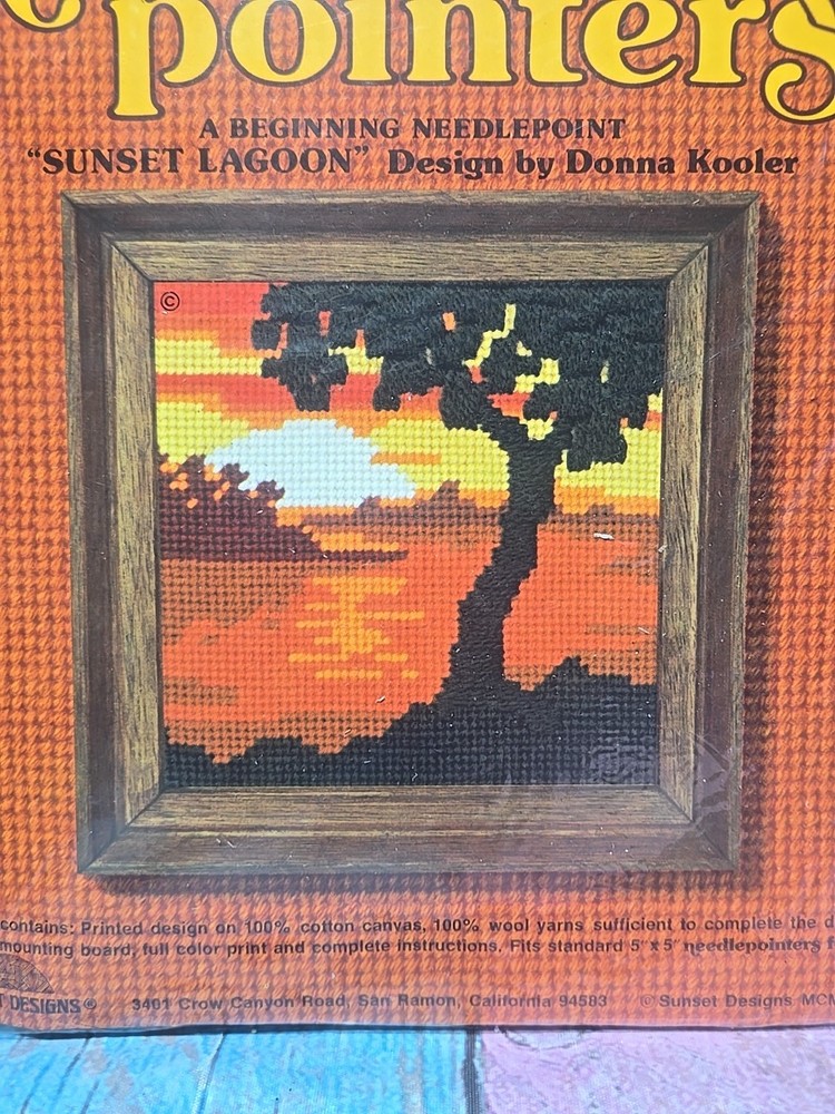 Vintage Needle Pointers 5815 - Sunset Lagoon Needlepoint NIP