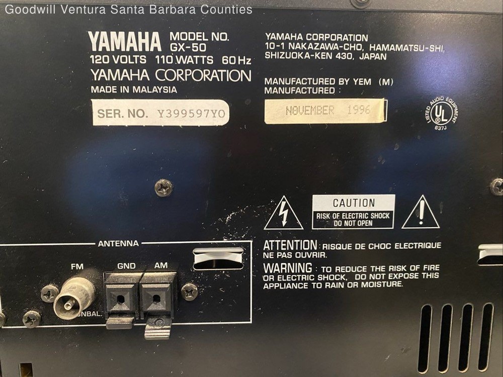 Yamaha Mini Component System GX-50 - Read