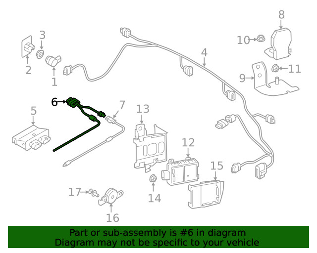 Genuine Audi Sensor Harness 4K1-962-239-A