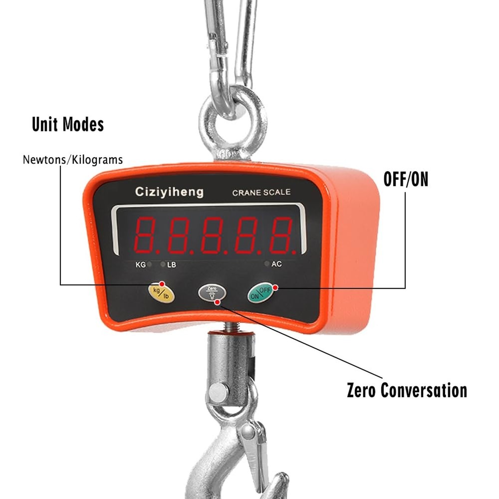 Digital Hanging Scale Industrial Crane Scale with Precision Sensor Suitable f...