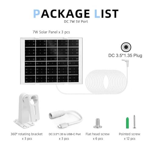 7W Ring Solar Panel is Specially Designed for Spotlight Cam Battery and Ring