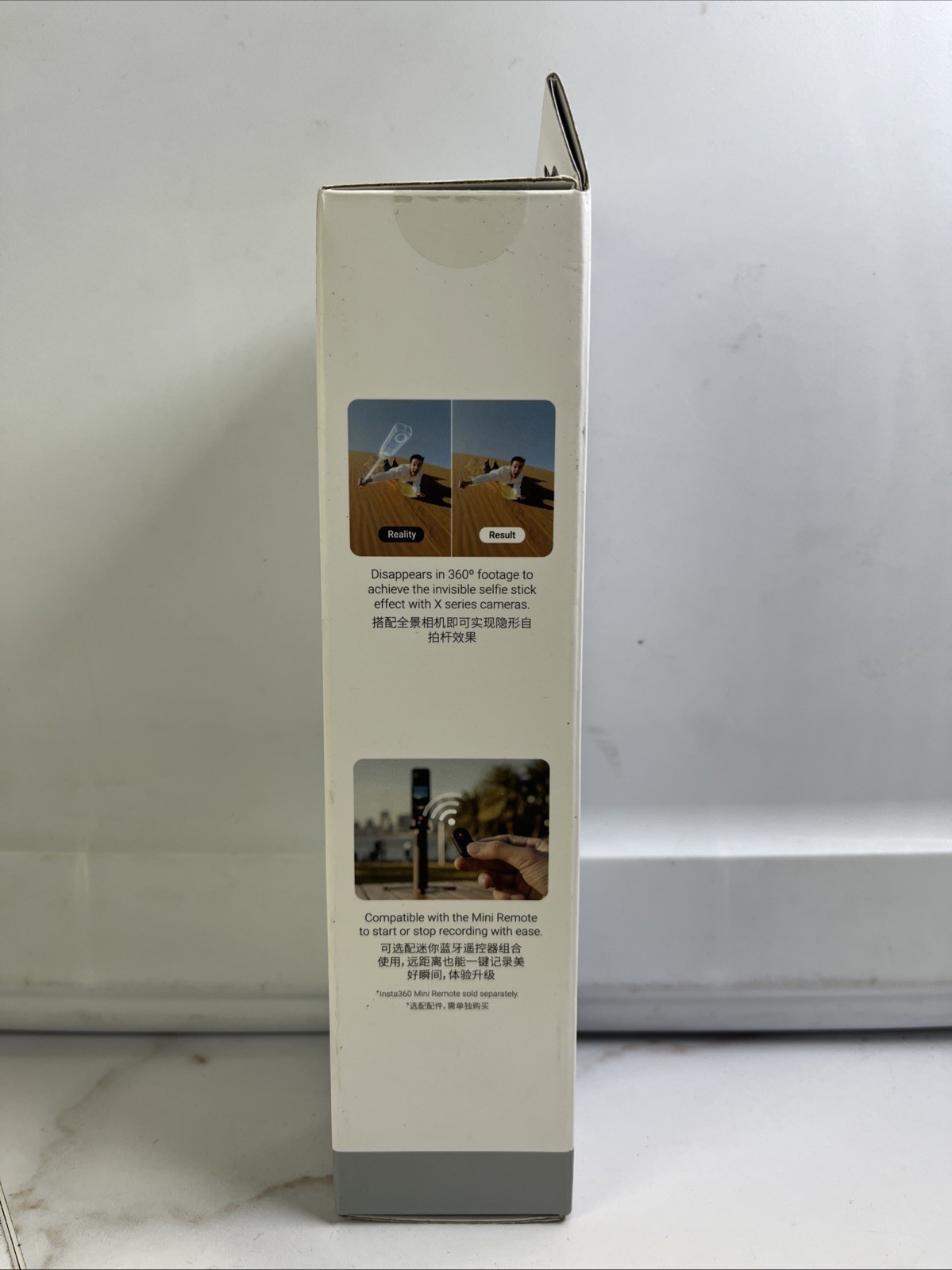 Insta360 23" 2-in-1 Foldable Invisible Selfie Stick Tripod, Black