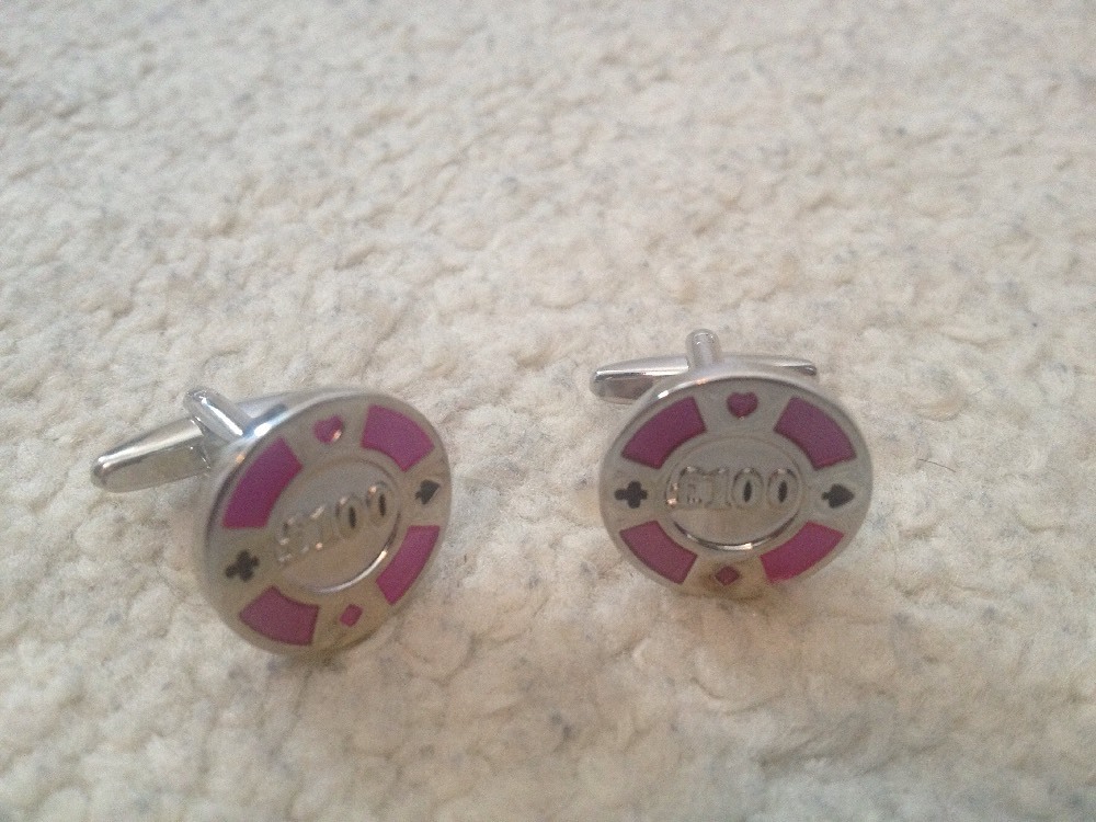 £100 Poker Chip Cufflinks