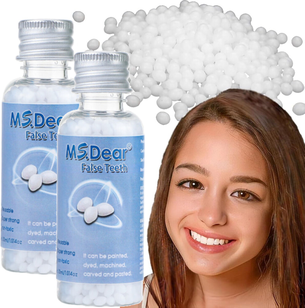 2Pcs Tooth Repair Kit Temporary Teeth Replacement Kit for Missing & Broken Teeth