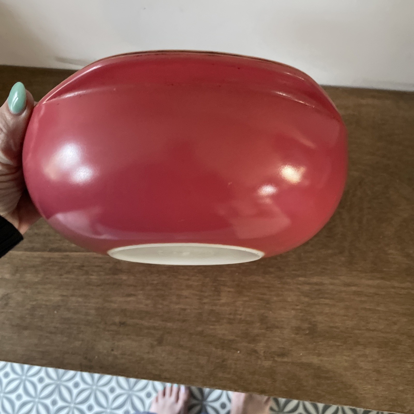 Vintage Pyrex Red #024 2 QT Bowl Casserole 9" NO LID