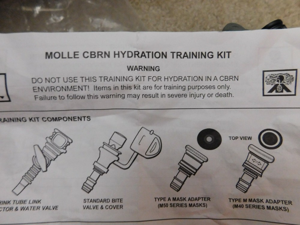 MILITARY MOLLE CBRN HYDRATION TRAINING KIT NEW