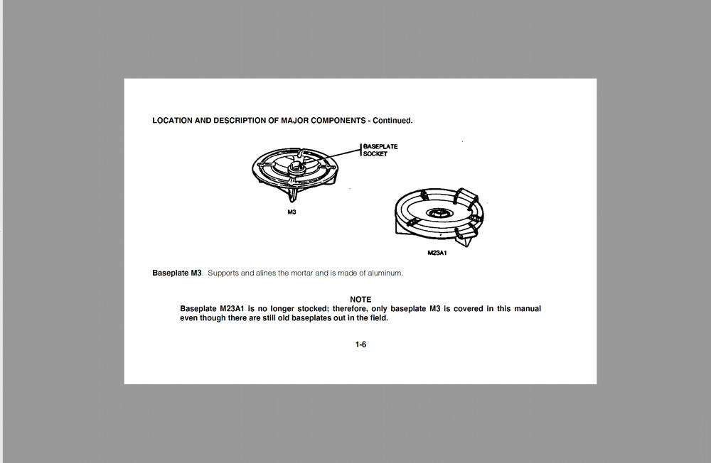 265 Page 1985 1996 MORTAR, 81-MM, M29A1 Operator Technical Manual on CD