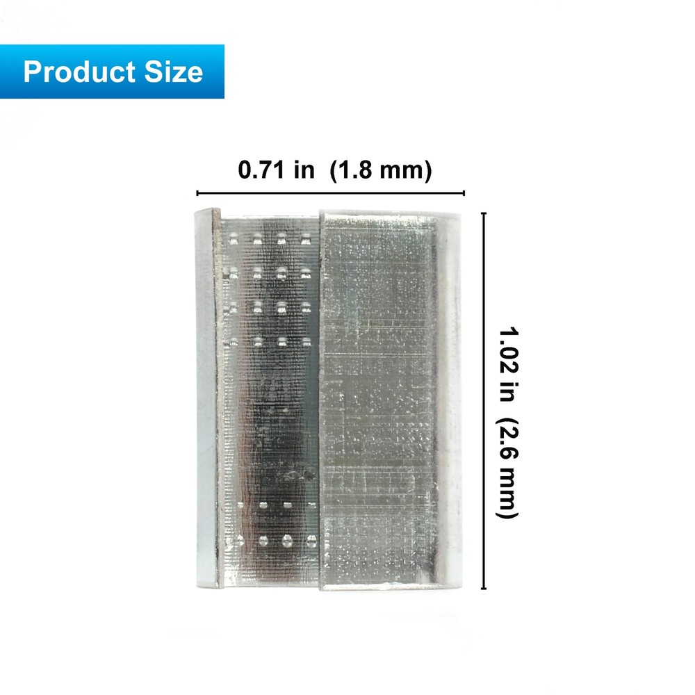 U.S. Solid 500PCS Packaging Strapping Open Serrated Seals For 5/8" Strap Width