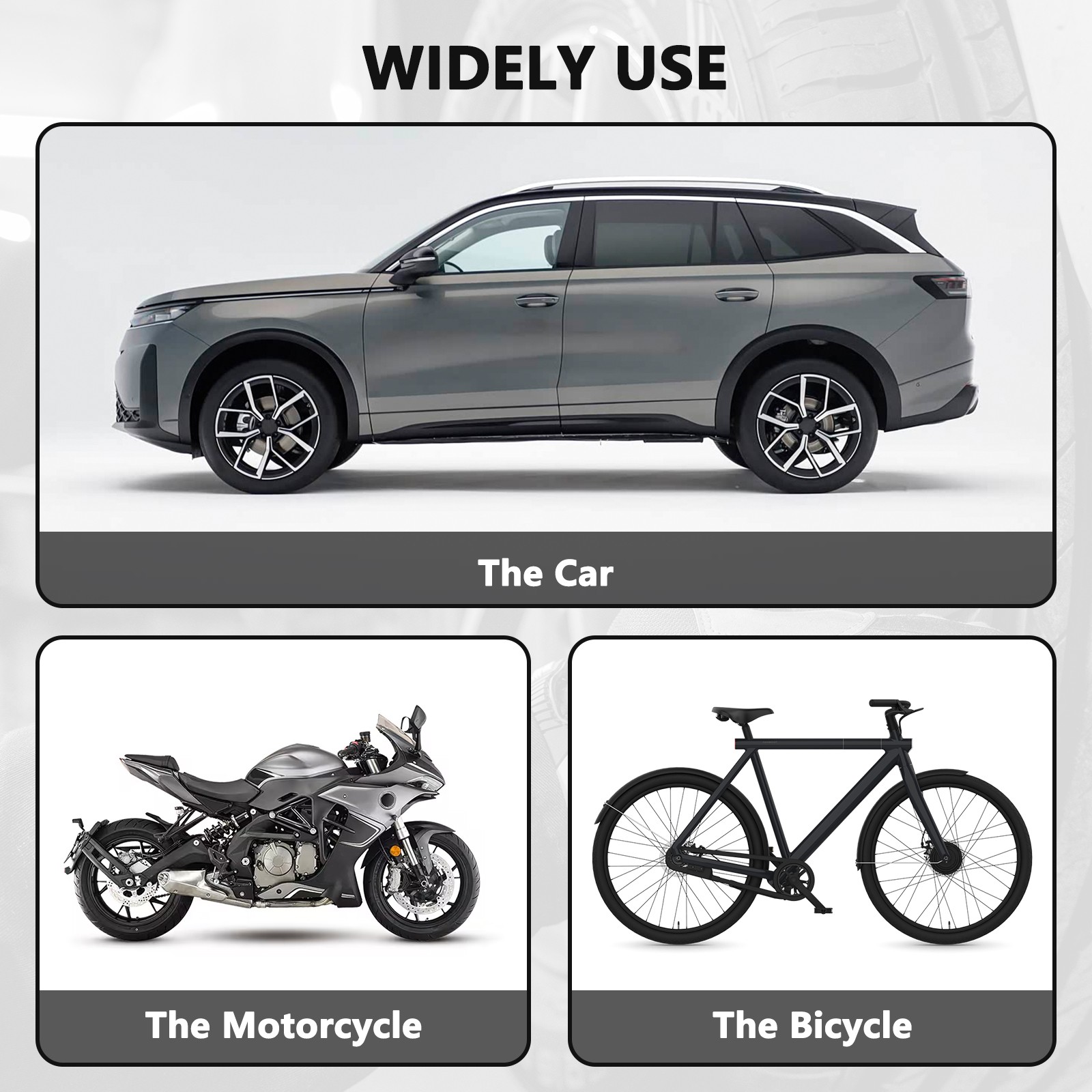 5PCS BLACK Aluminium Tire Valves Air Dust Cover Stem Caps for Wheel Car SUV Bike