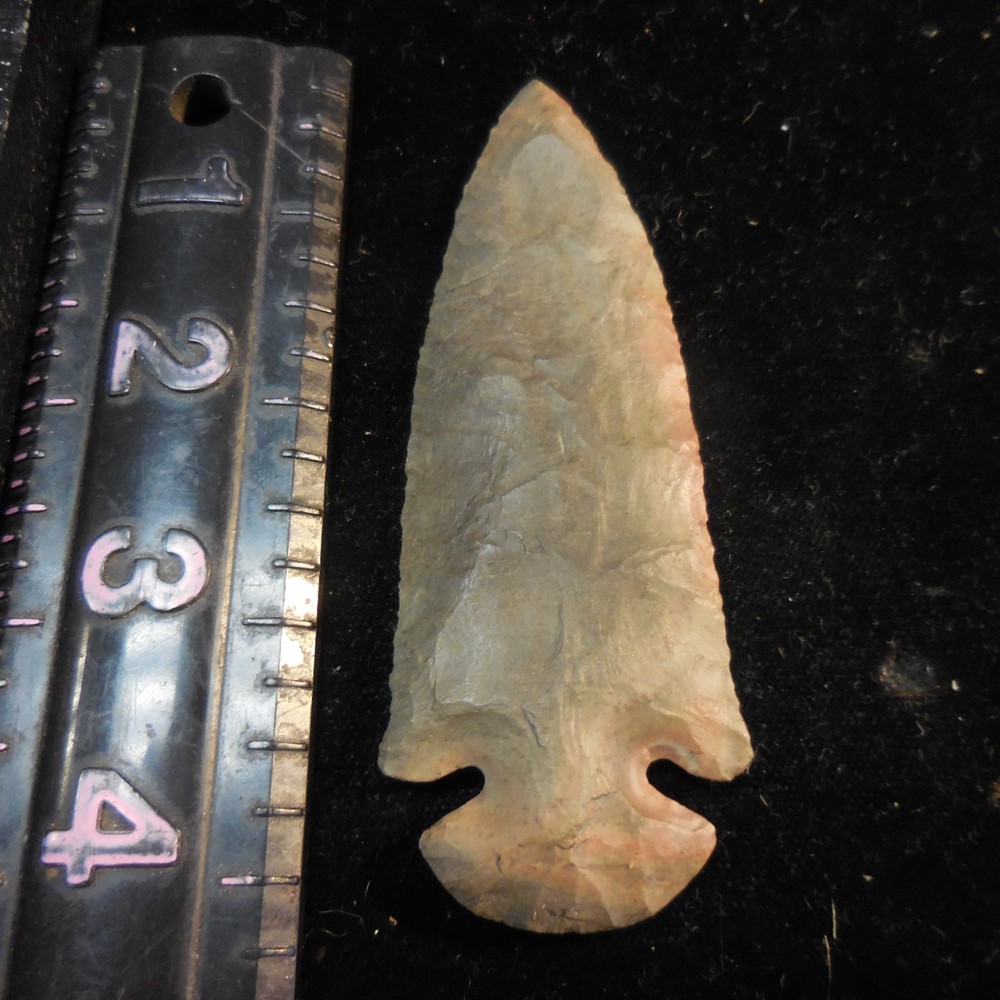 MULTI-COLORED DOVETAIL POINT--CLASSIC FORM AND FLAKING #JE