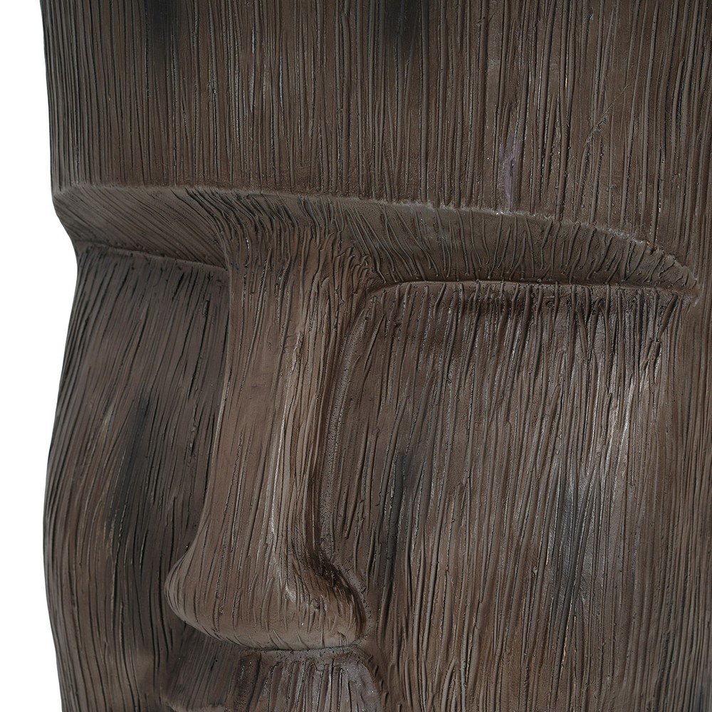 Outdoor Side Table,Easter Island Statue Pedestal End Table Stool