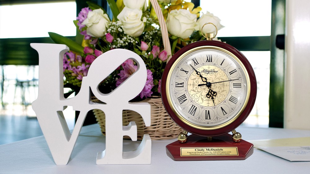 Engraved table etch personalized gift birthday anniversary retirement graduation