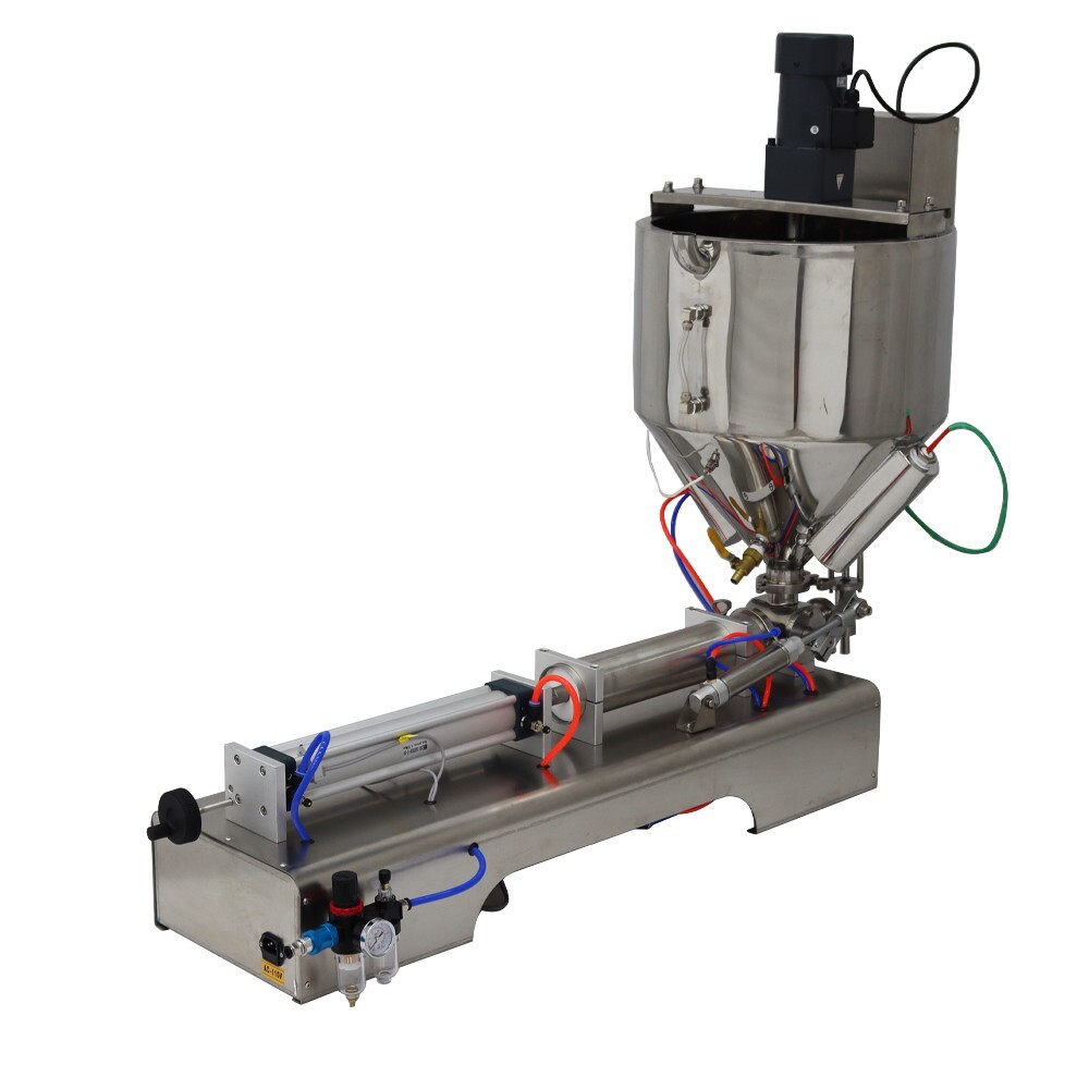 Paste Liquid Fill Machine Single Nozzle 100-1000ml Heating& Mixing Piston Filler