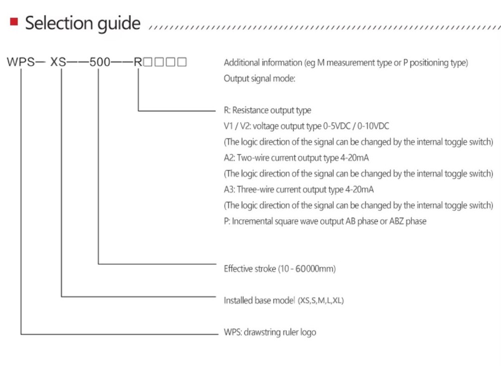6000mm Resistance Output Linear String Potentiometer for Building Machinery