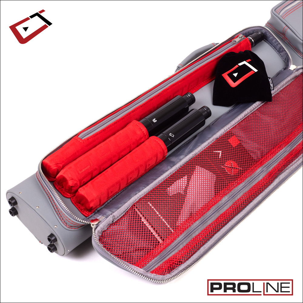 Cuetec Pro Line Gray 2x4 Hard Pool Cue Case