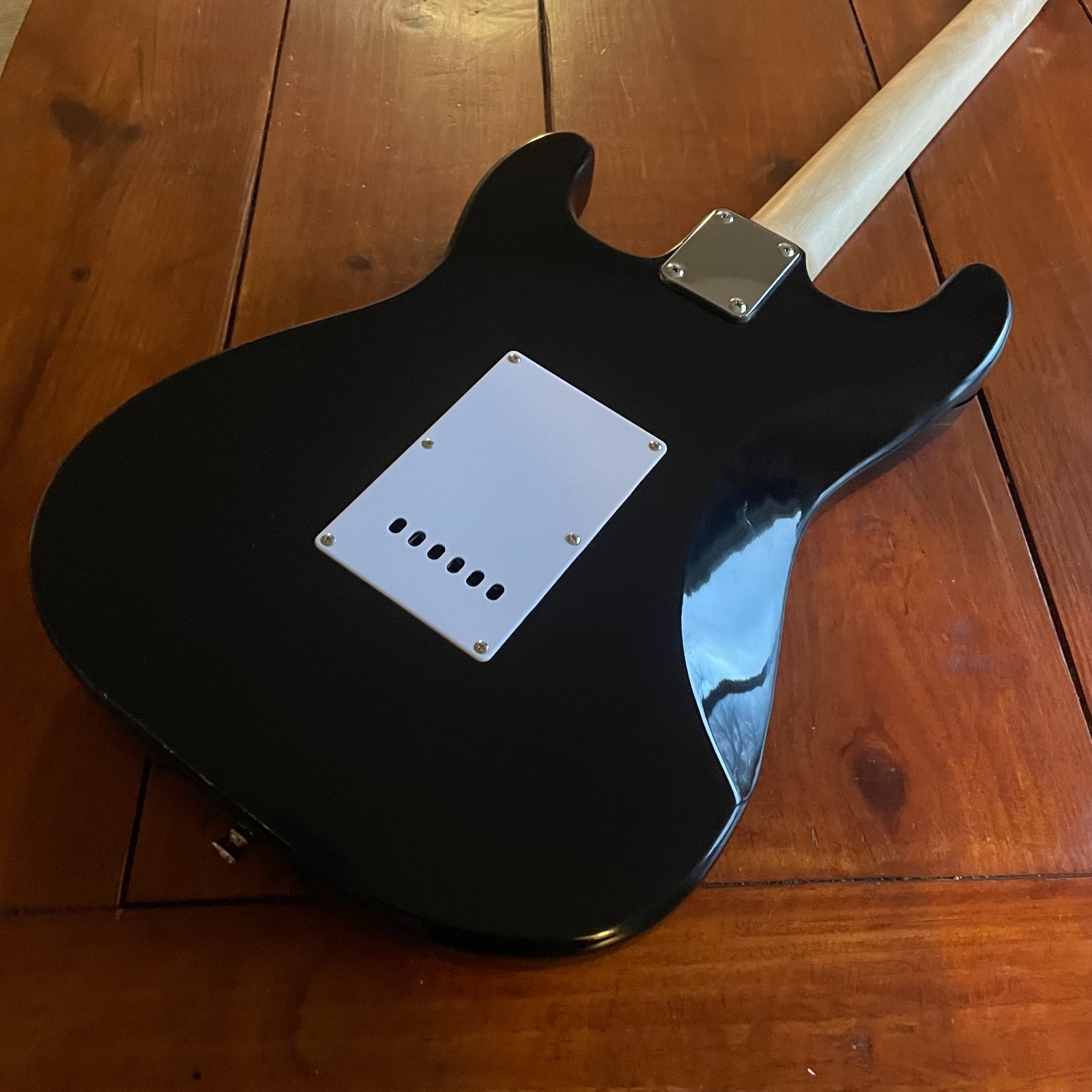 Full-Size Black Electric Guitar Starter Package with 20-Watt Amp, HSS Pickups