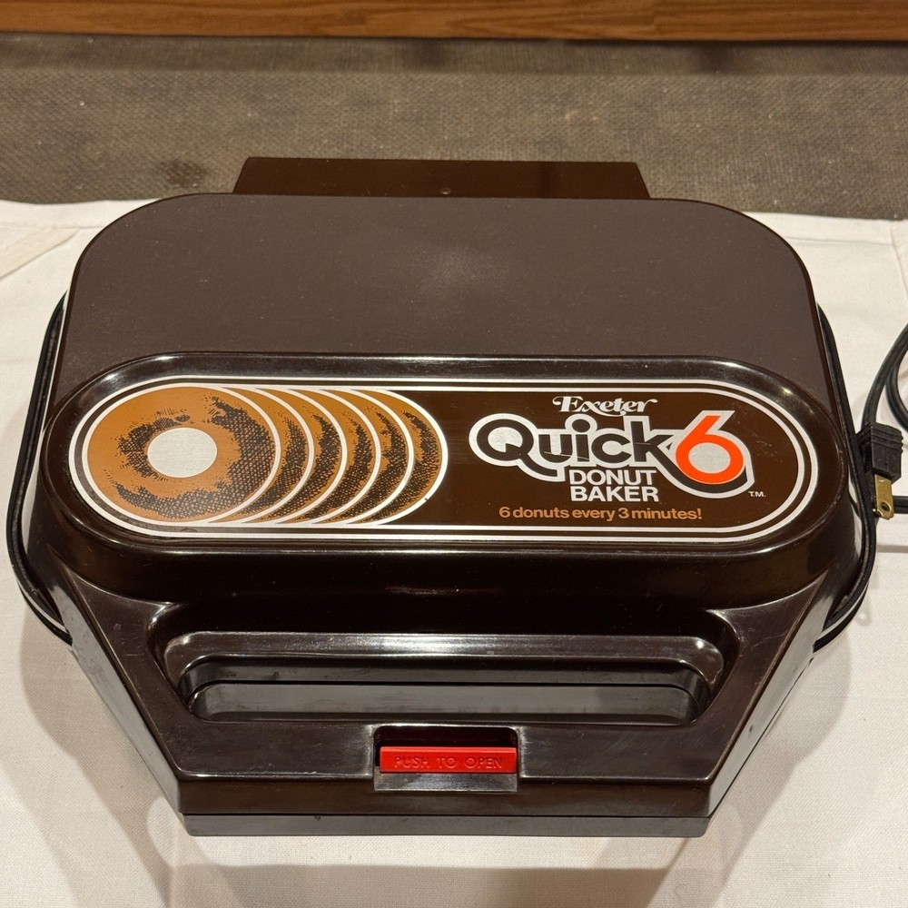 Exeter Quick 6 Donut Baker Model 766 Vintage Retro Donut Maker Tested Works