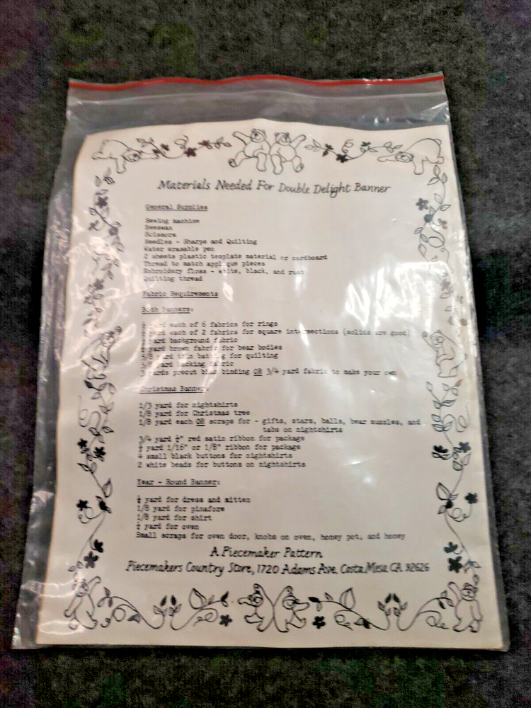 PEACEMAKER PATTERN COUBLE DELIGHT BEARS (C18B1)