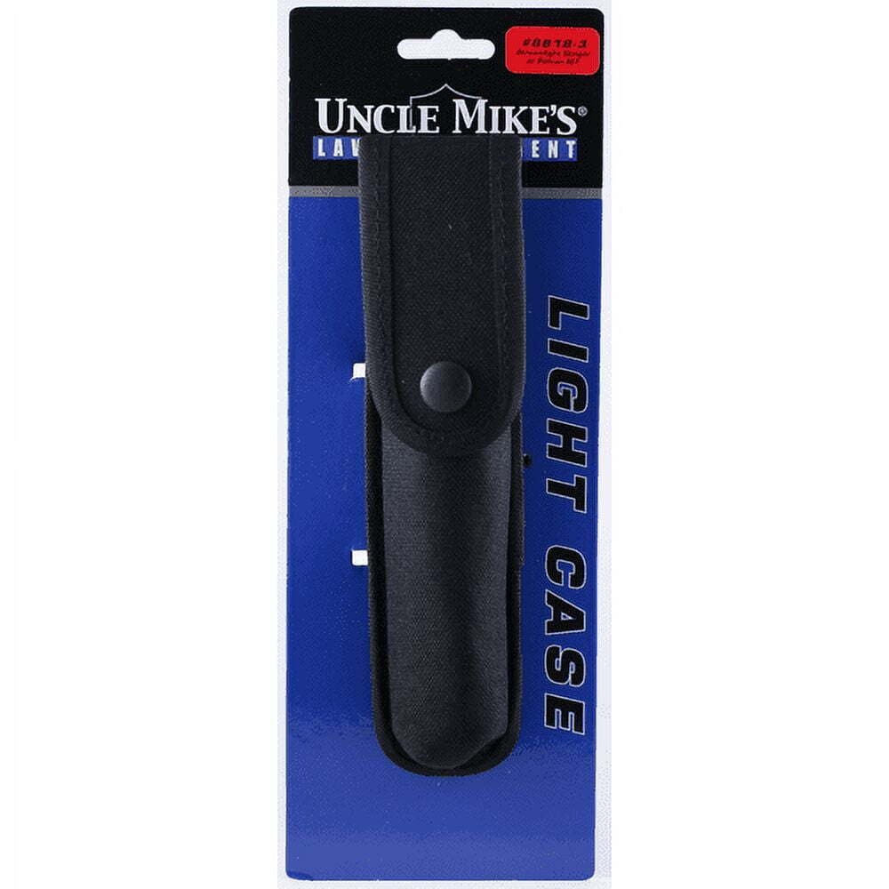 Uncle Mike's Flashlight Light Case for Professional-Grade, Black - Nylon