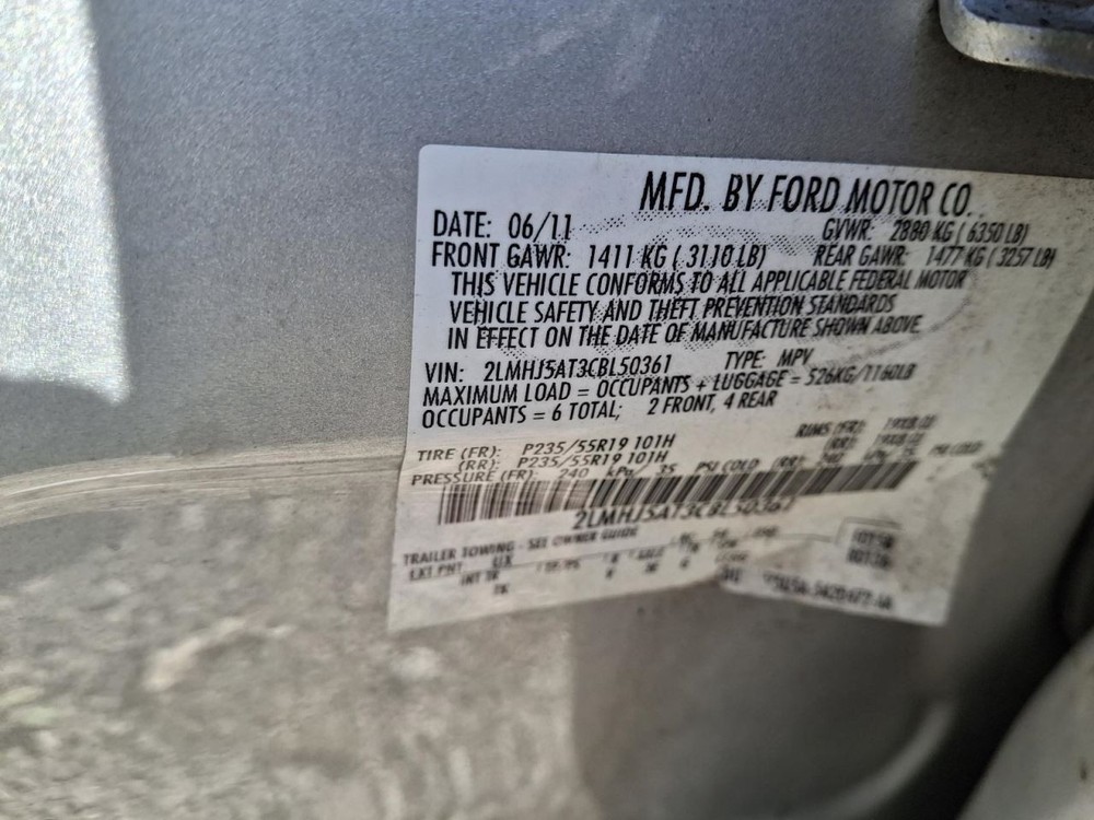 2012 Lincoln MKT SUV 8 Screen Dash Display Used NO ANTI-THEFT CODE