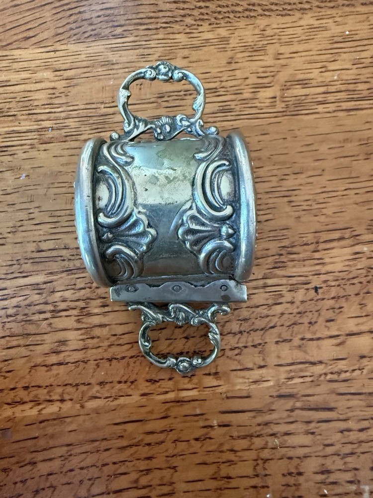 VICTORIAN SILVER PLATED RAZOR SHARPENER LEATHER STROP