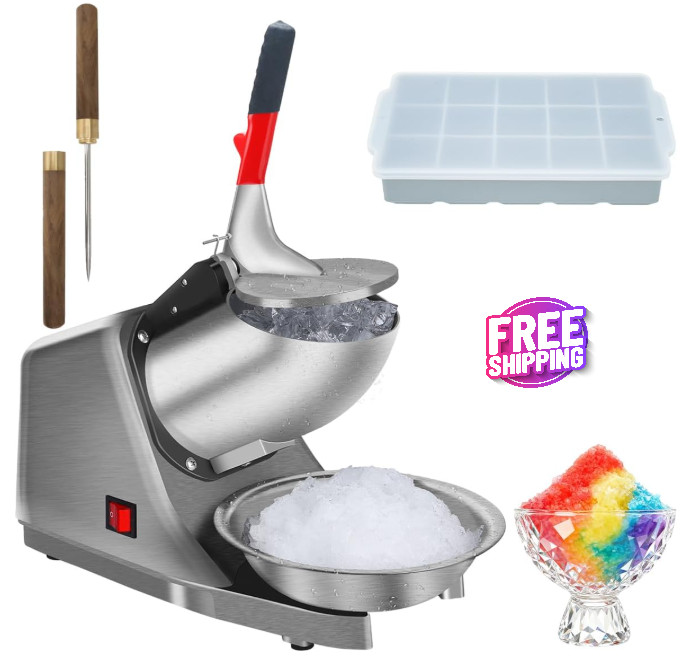 Maquina Trituradora De Hielo Picadora Para Raspados Electrica 300W Comercial NEW