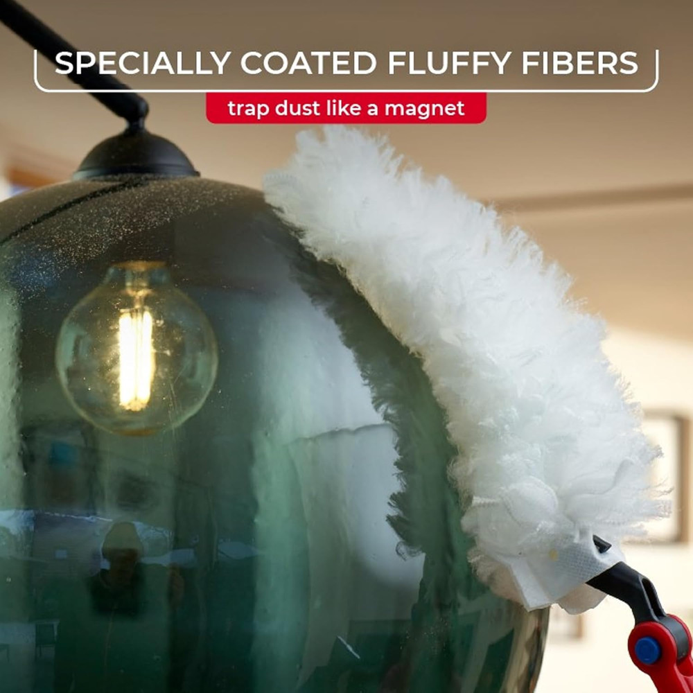 O-Cedar Flex & Catch Heavy Duty Dusting Kit with 3 Disposable Duster Refills | N