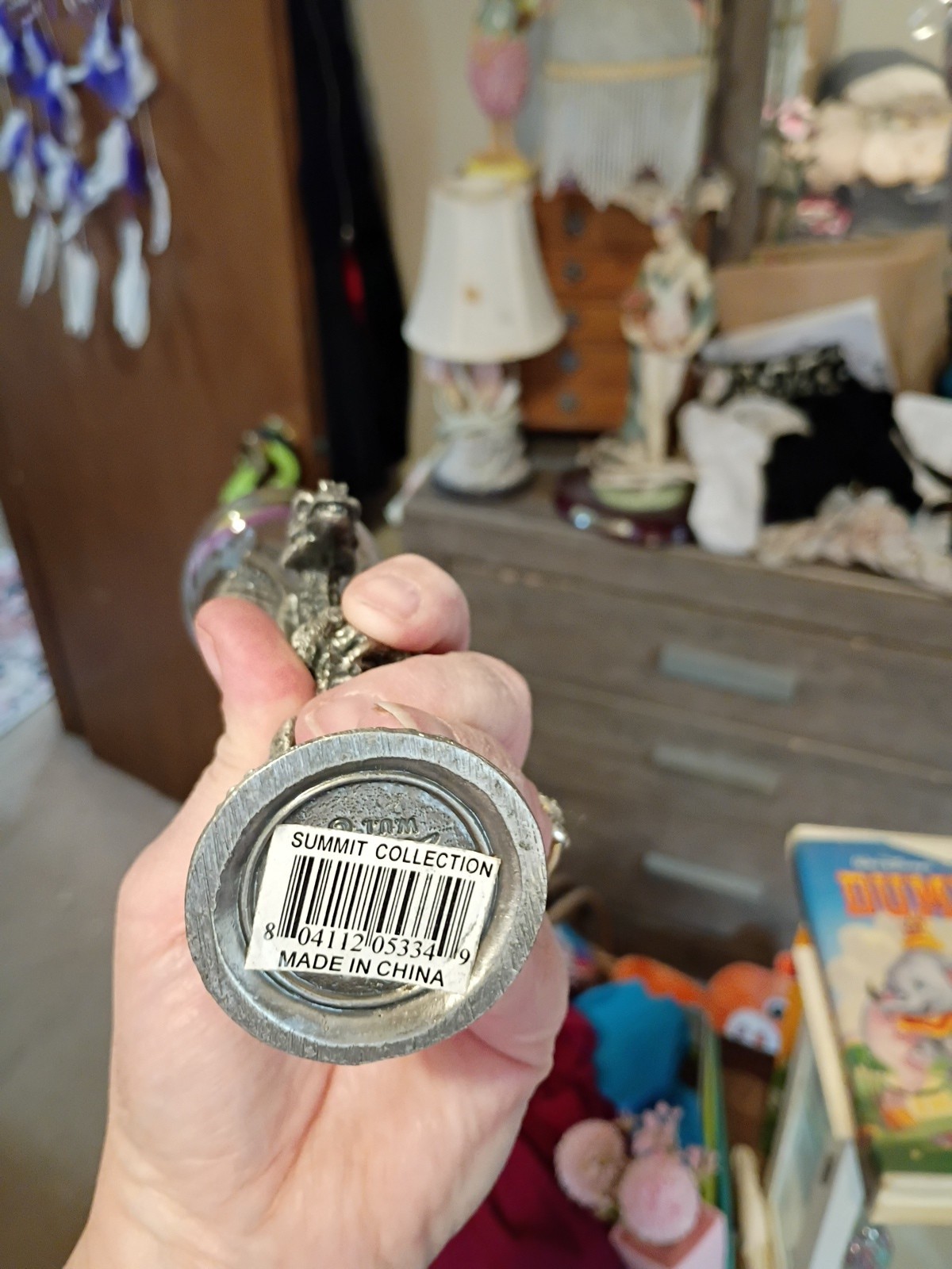 Pewter Dragon Wine Champagne Glass Goblet 8 Tall New In Box Vintage 90s Y2k