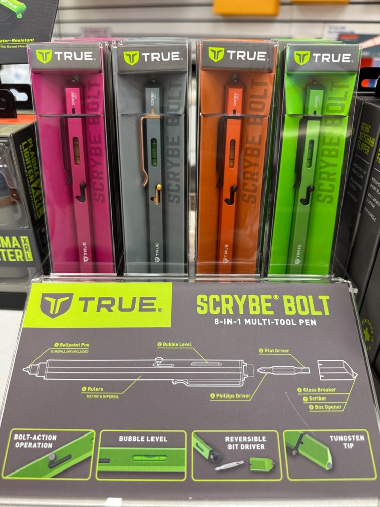 TRUE SCRYBE BOLT Multitool Pen Action Deployment Anodized Aluminum Construction