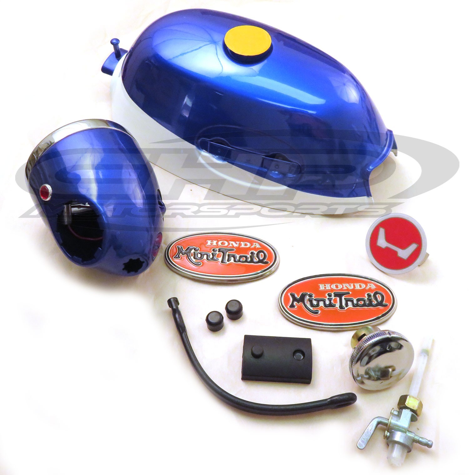Tank and Headlight Kit, Honda Z50 K2, Blue/White