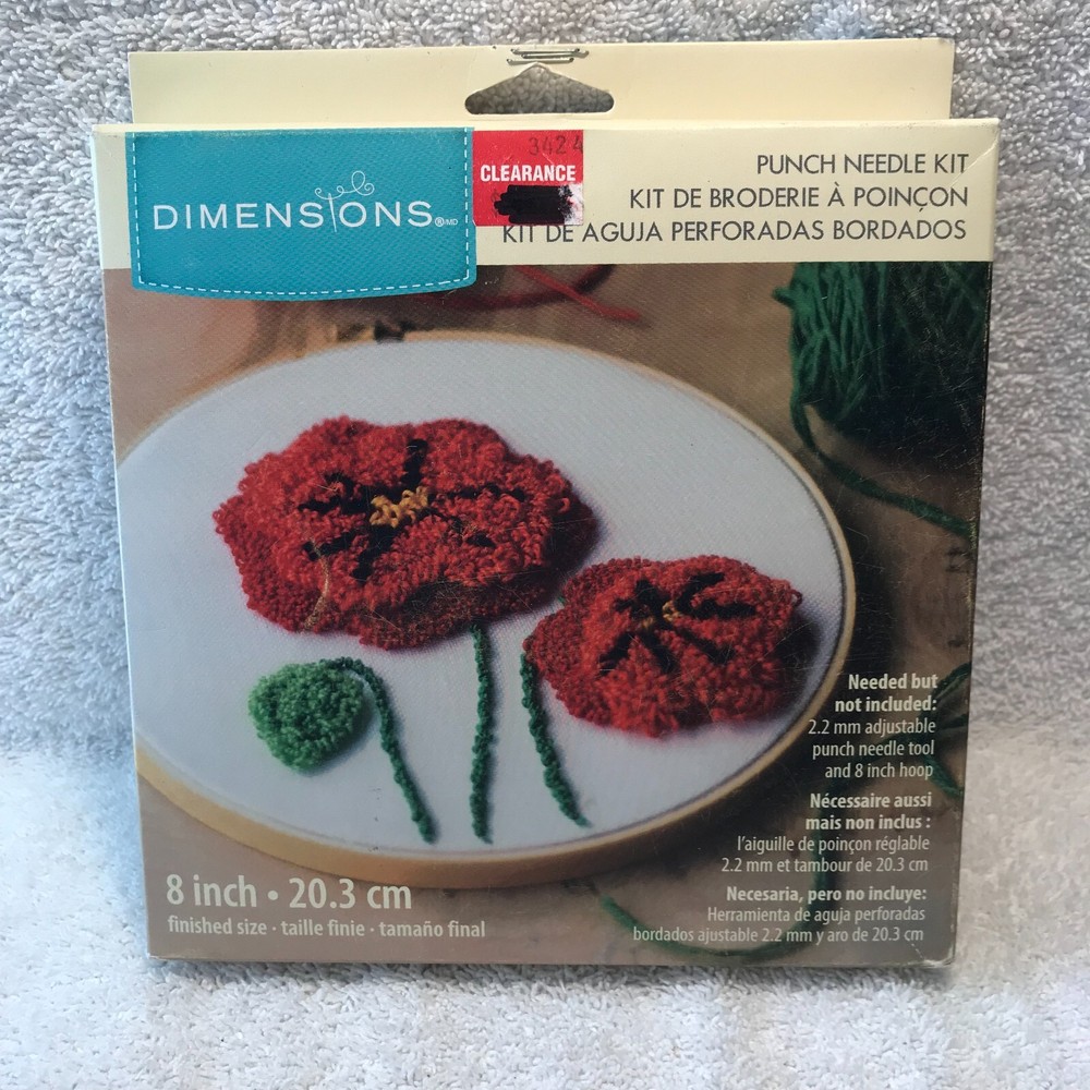 Dimensions Punch Needle Kit - Poppies