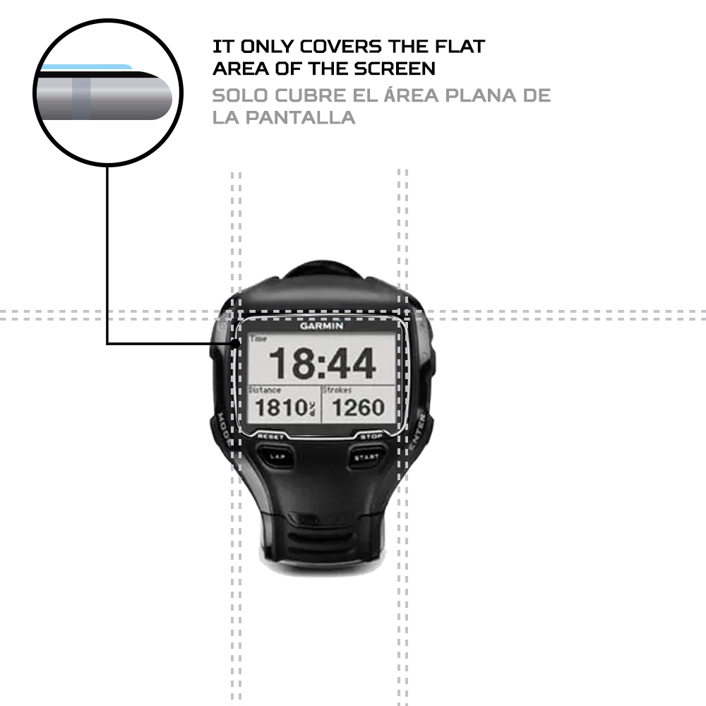 ANTISHOCK Screen protector for Garmin Forerunner 910XT