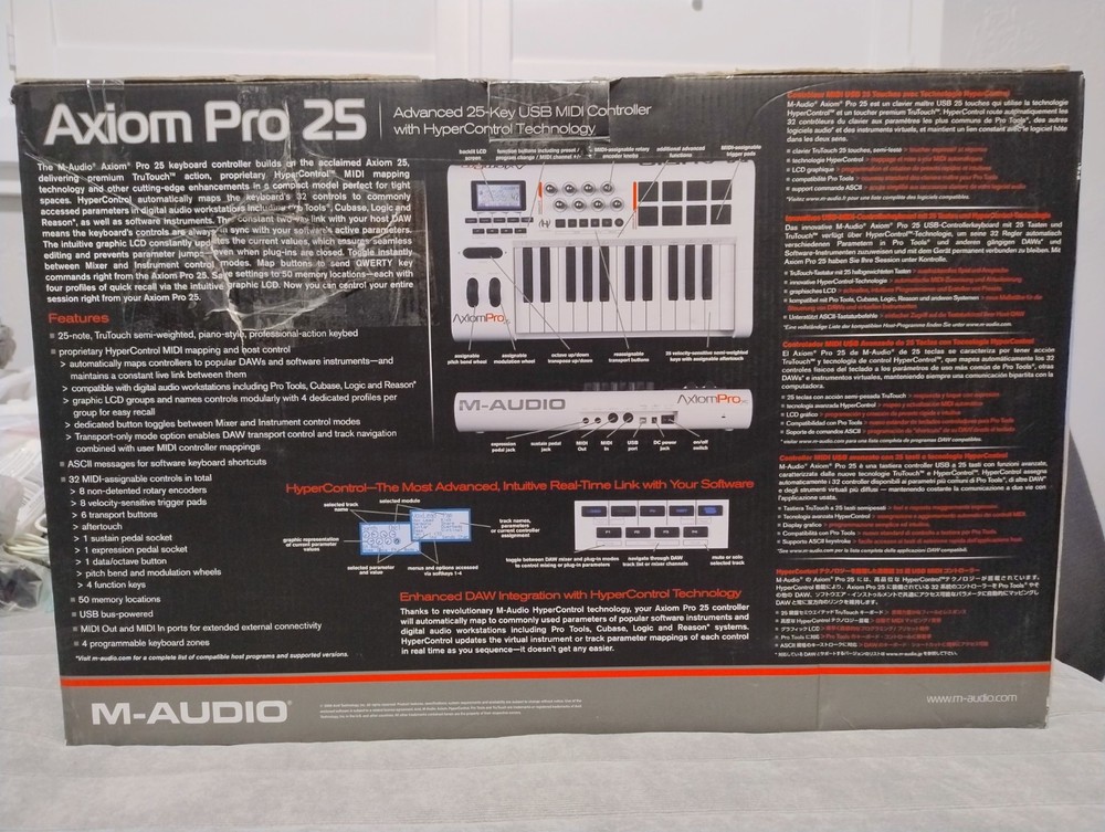 M-Audio Axion pro 25 Advanced 25Key USB MIDI Controller HyperControl Technology