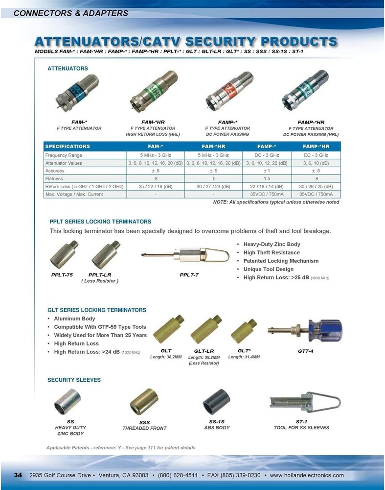 Lightweight 10dB Attenuator Pad for Antenna & Cable Systems - Silver Finish