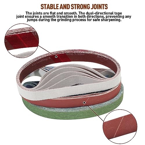 45 Pcs 3/4" x 12" Replacement Knife Sharpener Sanding Belt Kit for Work Sharp