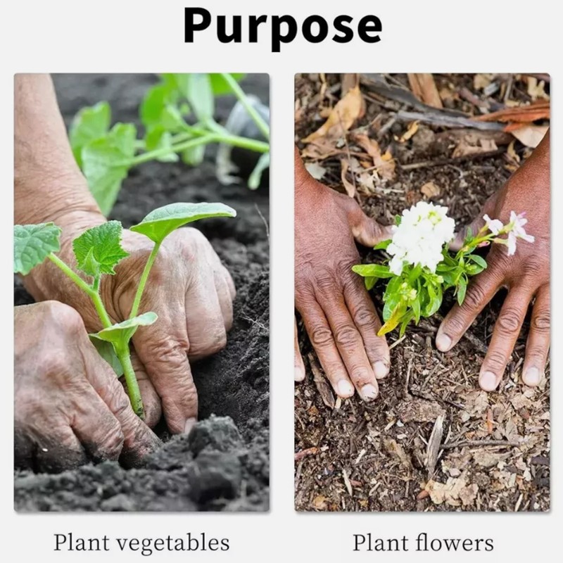 2pcs 1.97"+3.15" Garden Auger Drill Bit Ground Spiral Hole Digger Bulb Planting