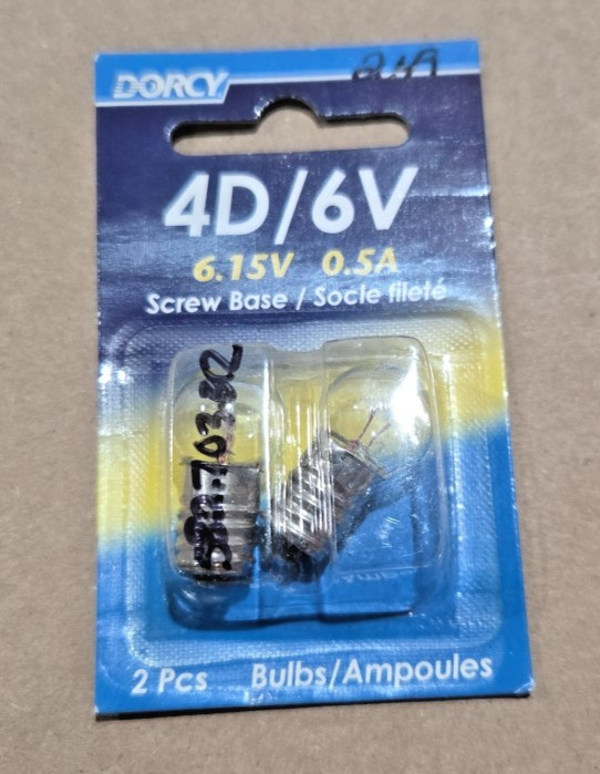 4D/6V Krypton Bulb, Dorcy, 6.15V 0.5A