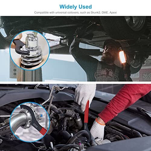 Spanner Wrench Set, 4pcs Coilover Wrench, C-Shape Shock Spanner Wrench Hook