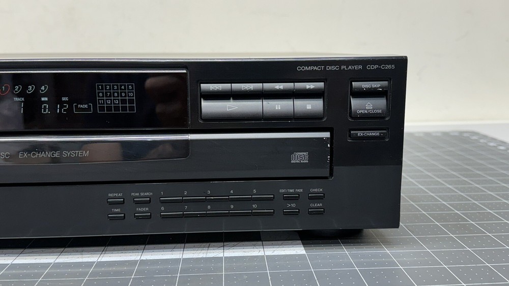 Sony CDP-C265- 5 Compact Disc Exchange System- High Density Works W/ Issues 🔥🔥