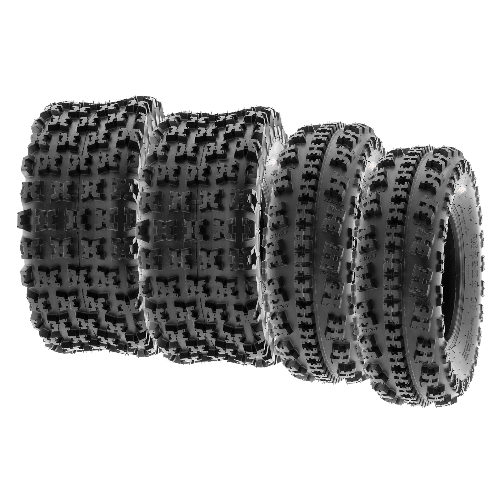 【2 Front 21x7-10 】【2 Rear 20x10-9 】SunF ATV UTV Tires Tubeless 6 Ply - A027