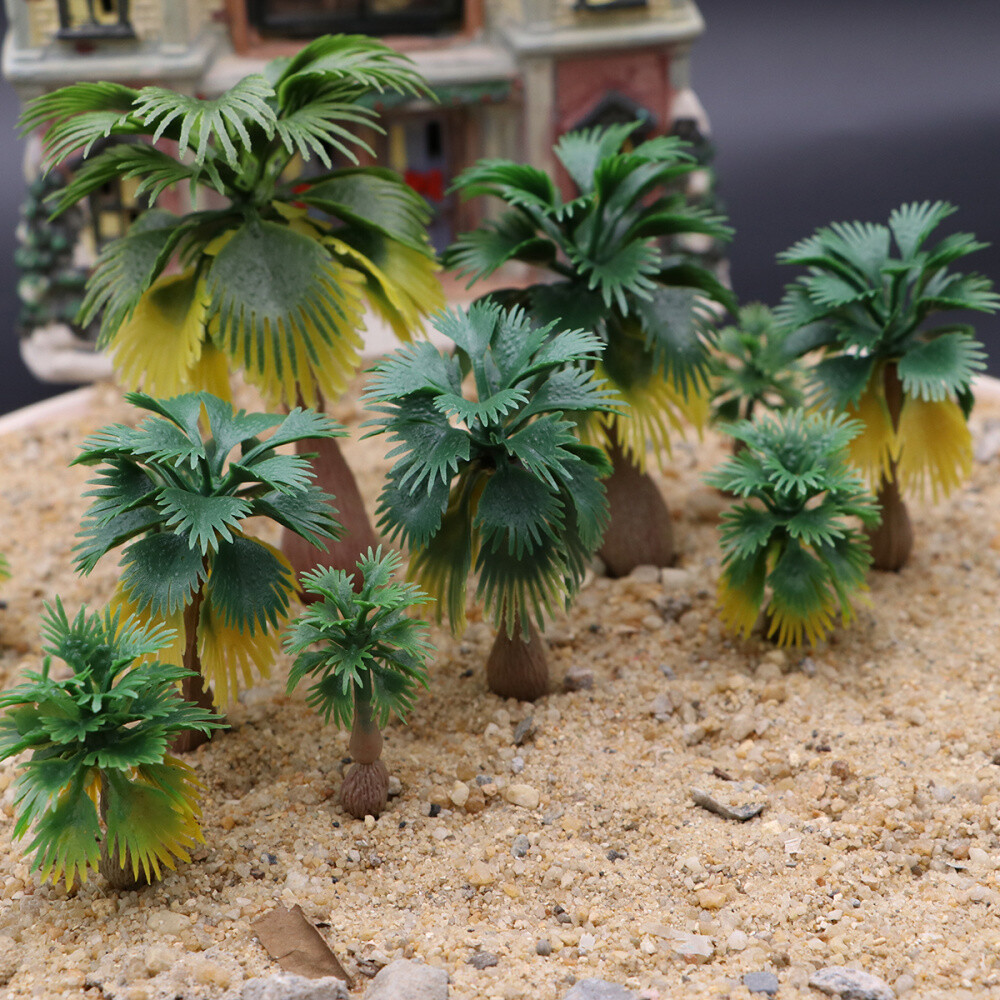 Coconut Palm Tree Layout Model Train Palm Trees Tropical Forest Landscape 30Pcs