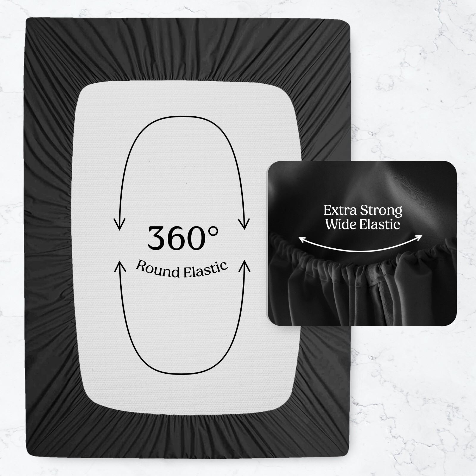 Fitted Sheet Deep Pocket Easy Care Breathable Microfiber Elastic Bedding Sheets