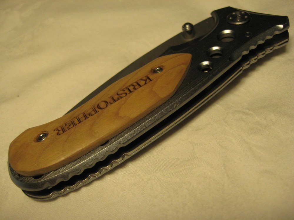 MTech MT423 tactical folding 4.5" pocket knife personalized engraved Kristopher