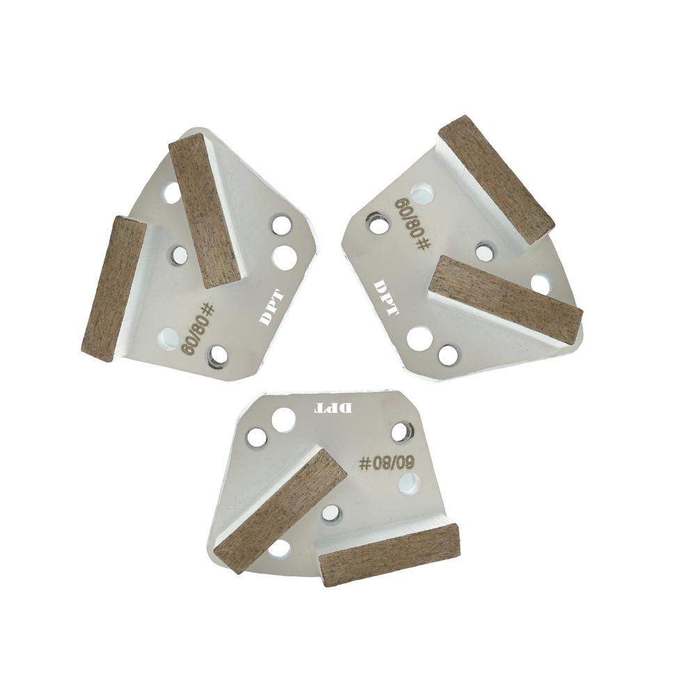 3 Pack Bolt on Diamond Grinding Discs for Floor Grinders Hard Concrete Surface